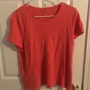 Plain orange/ red shirt